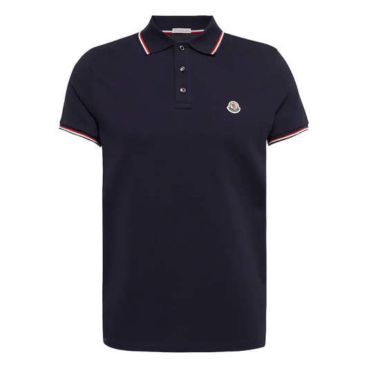 MONCLER CLASSIC POLO IN NAVY BLUE