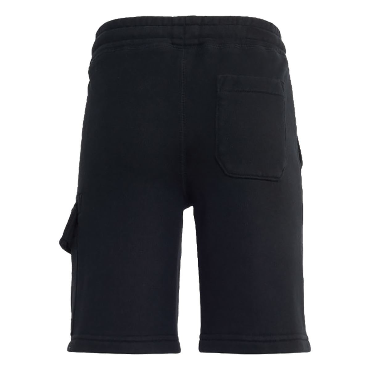 CP COMPANY JUNIOR FLEECE CARGO SHORTS IN BLACK