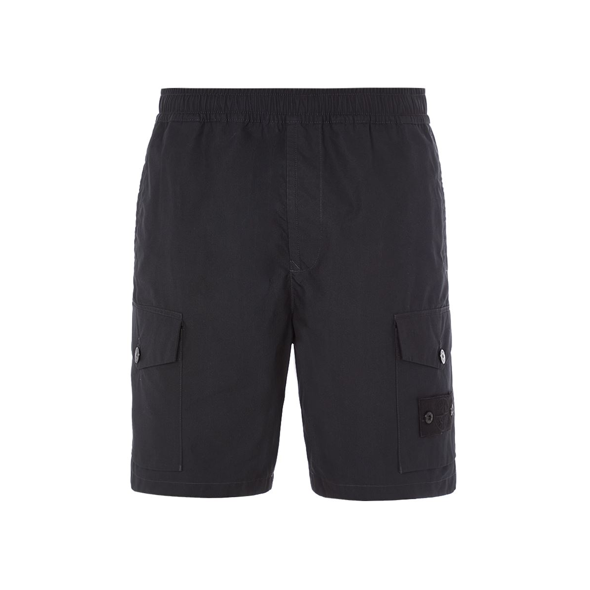 STONE ISLAND GHOST PIECE SHORTS IN BLACK