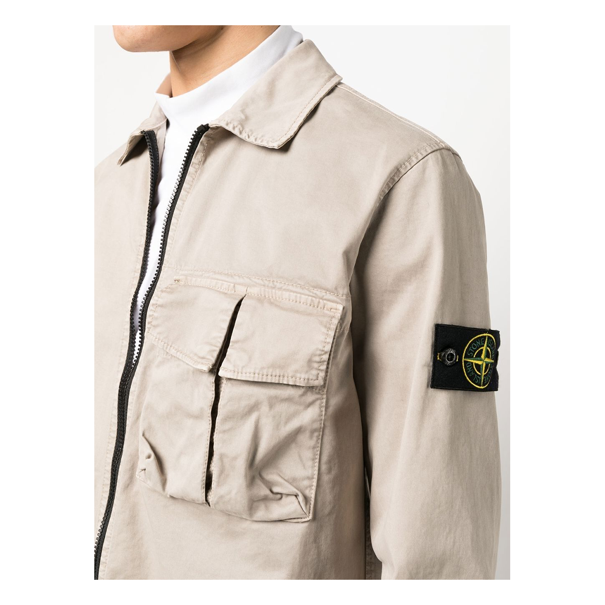 STONE ISLAND COTTON OLD TREATMENT IN BLUSH PINK