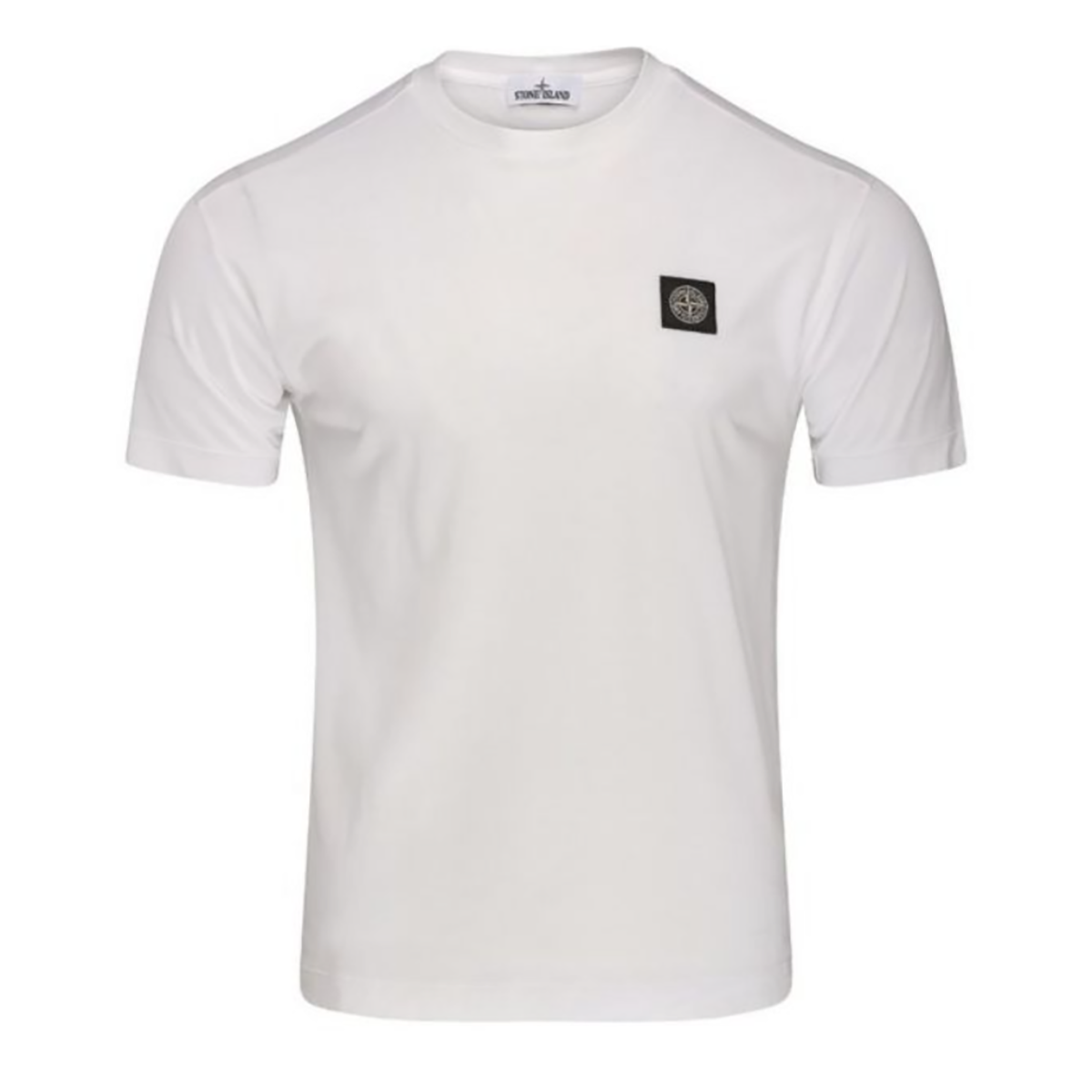 STONE ISLAND PATCH LOGO T-SHIRT IN WHITE