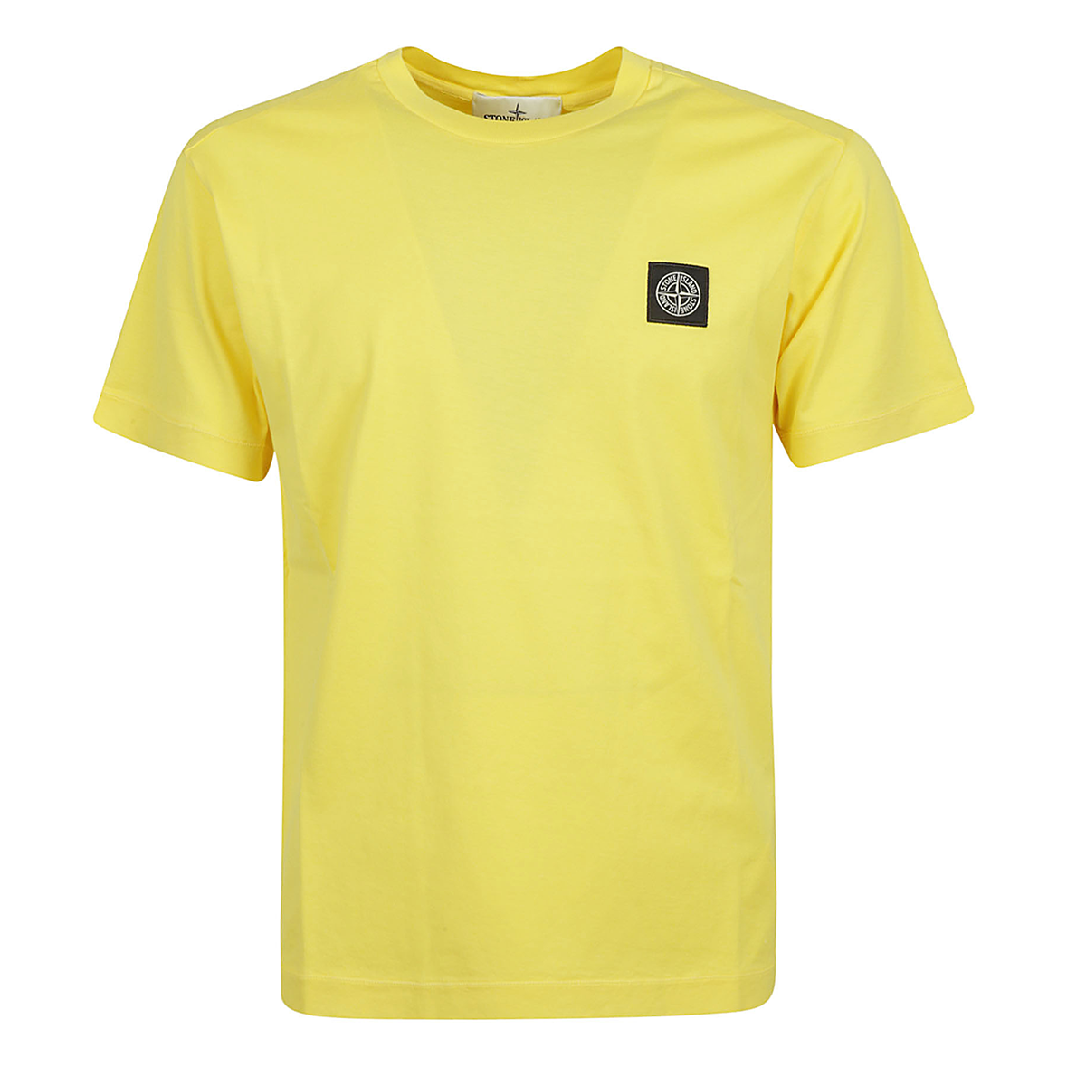 STONE ISLAND PATCH LOGO T-SHIRT IN YELLOW