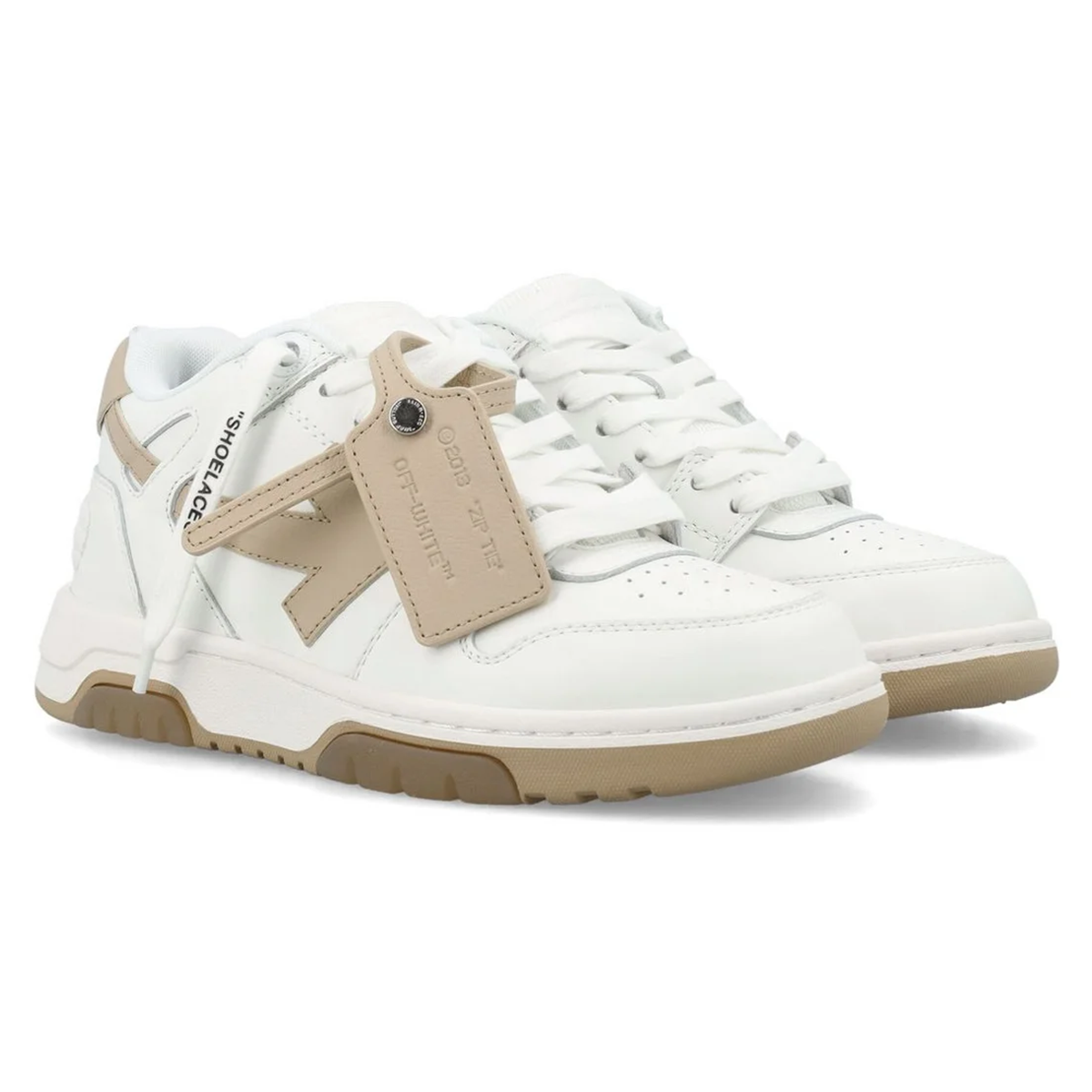 OFF WHITE OUT OF OFFICE RAINERS IN WHITE AND BEIGE