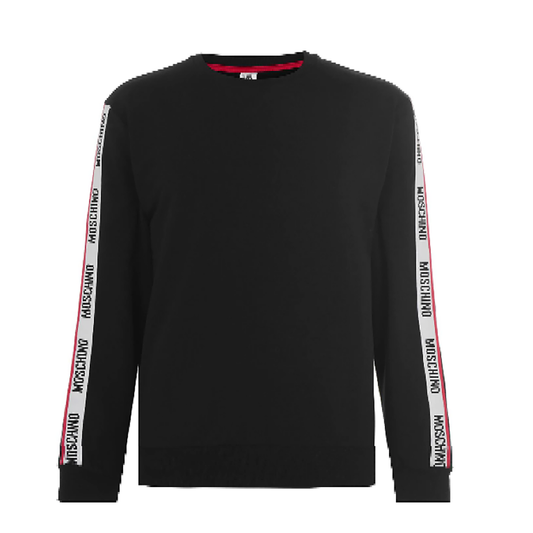 MOSCHINO TAPE LOGO SWEATER IN BLACK