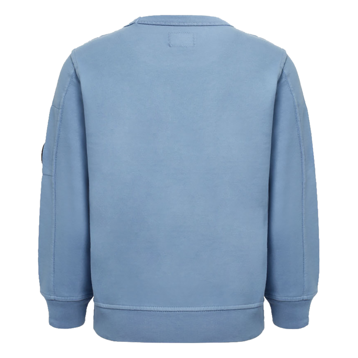 CP COMPANY JUNIOR LIGHT FLEECE LENS SWEATER IN BLUE