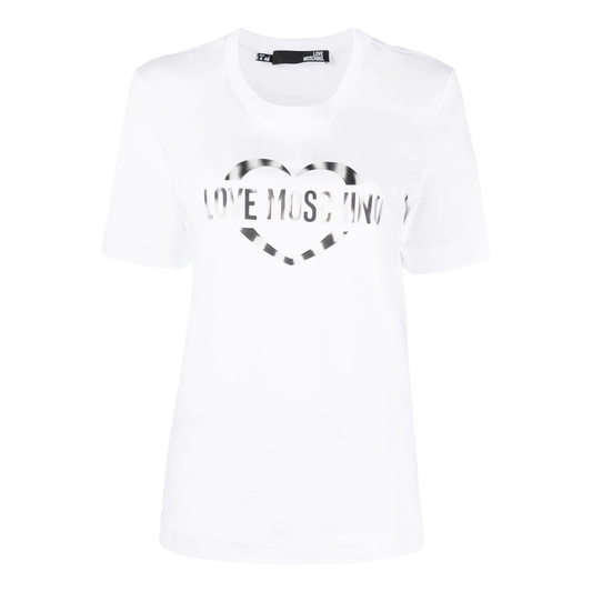 LOVE MOSCHINO WOMANS T-SHIRT IN WHITE