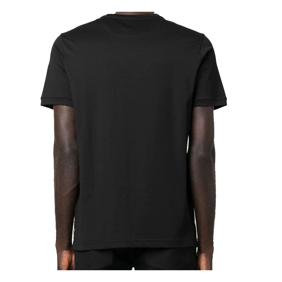 FENDI FF LINKED BRANDING T-SHIRT IN BLACK