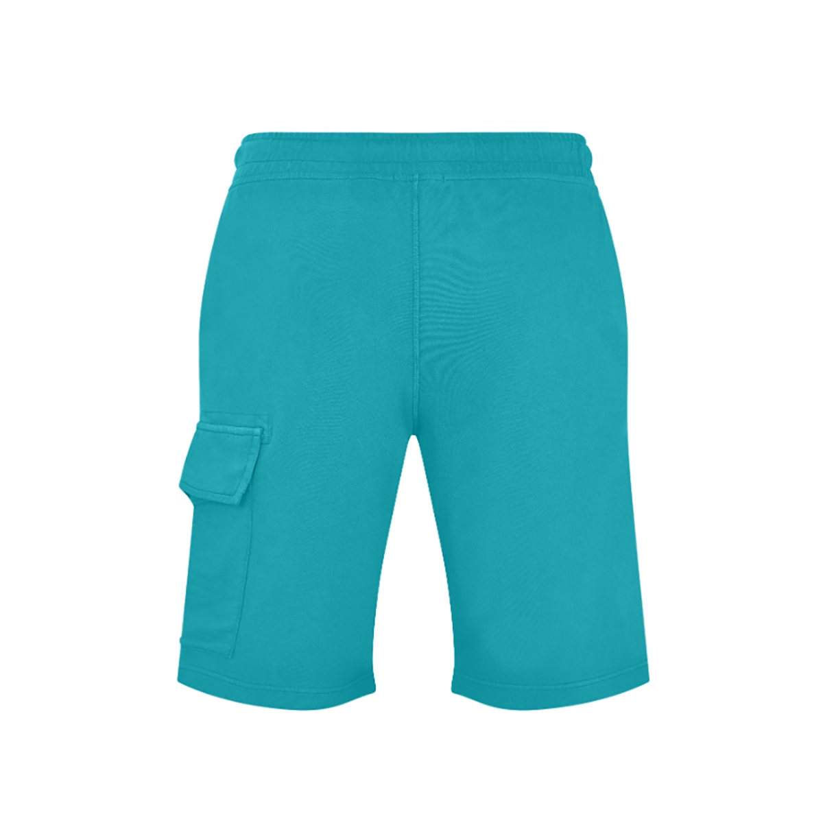 CP COMPANY COTTON FLEECE SHORTS IN TURQUISE