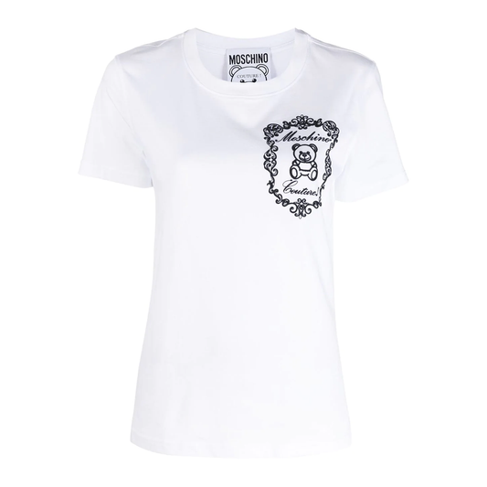 MOSCHINO COUTURE WOMANS T-SHIRT IN WHITE