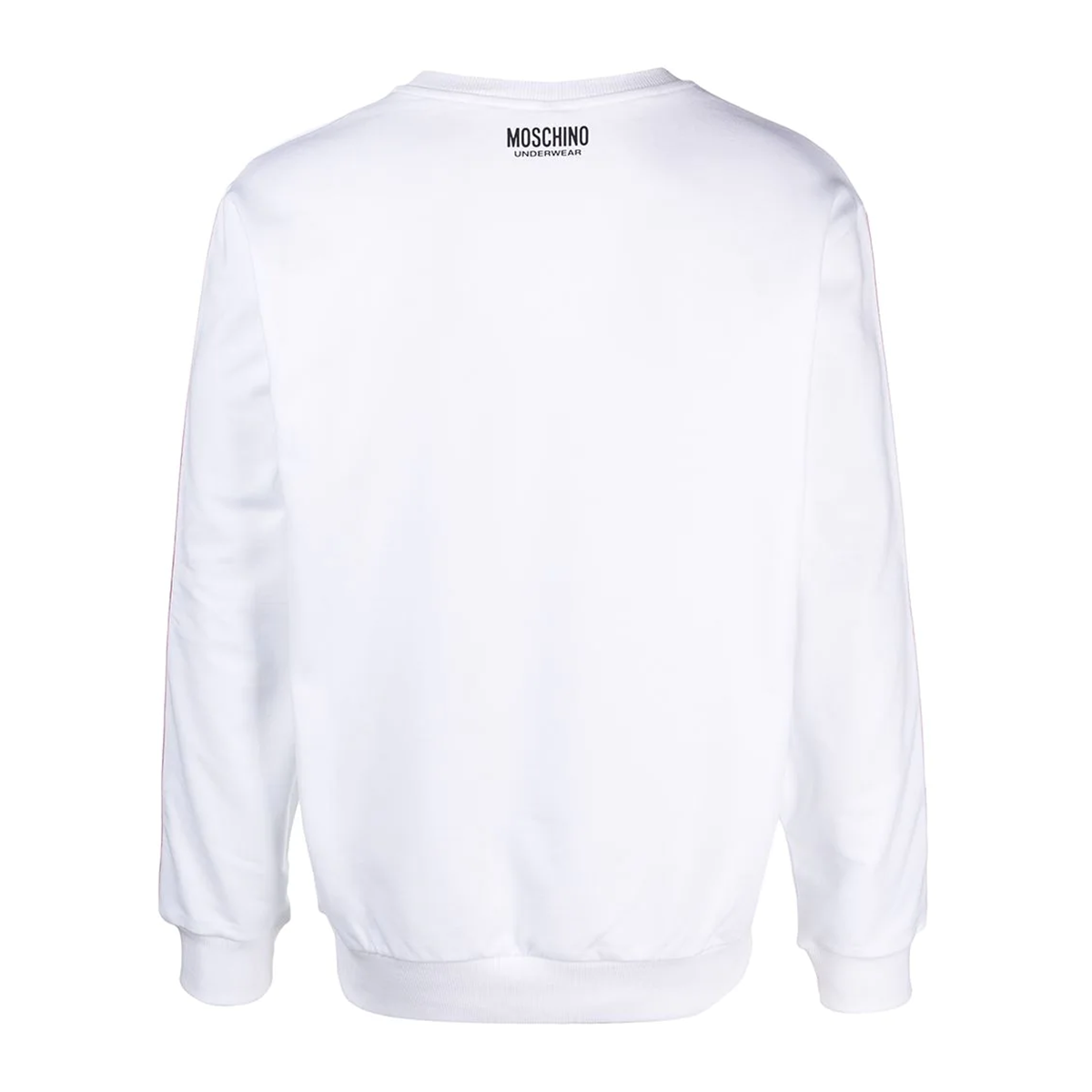 MOSCHINO TAPE LOGO SWEATER IN WHITE