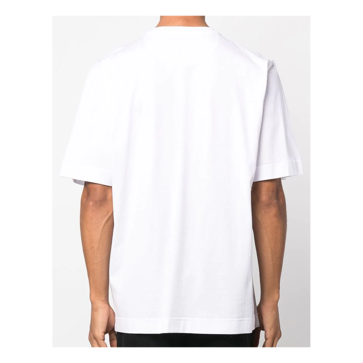 FENDI EMBELLISHED FF OVERSIZED COTTON T-SHIRT IN WHITE